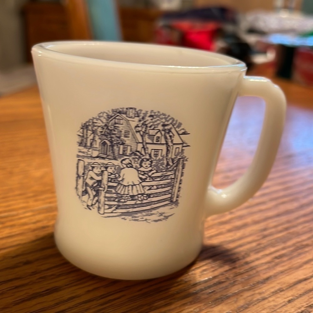 Vintage Milk Glass Mug